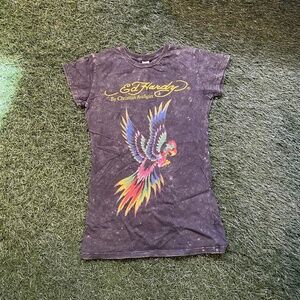 Y2K Ed Hardy Parrot T shirt